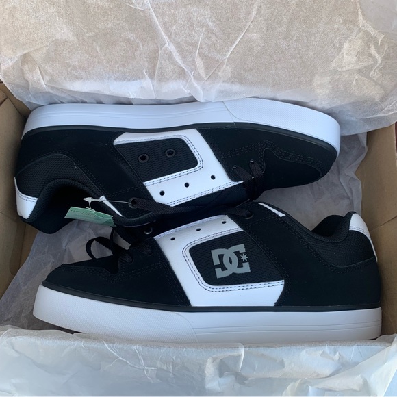 New DC shoes Men’s PURE  Black/ White/ GUM (BW6) Size 9  300660 - Picture 2 of 15